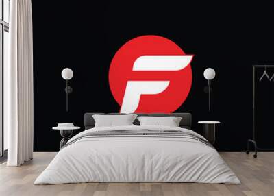 f initial logo design icon symbol Wall mural