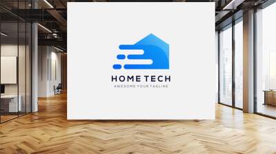 Home tech vector logo design template
 Wall mural