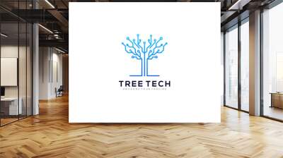 tech tree electrical circuit digital logo vector icon
 Wall mural