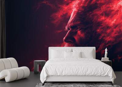 Illustration of  Zeus, king of the gods. Wall mural