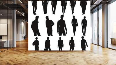 Silhouette homme2 Wall mural