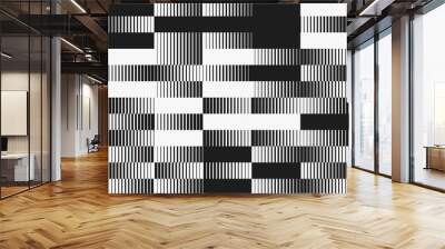 Abstract geometric vector pattern with transition effect Wall mural