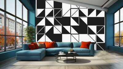 Black And White Abstract Vector Pattern Design Wall mural