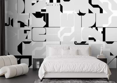 Brutalism Design Abstract Vector Pattern Wall mural