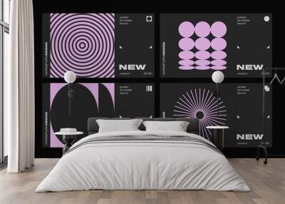 Brutalism Design Vector Cover Mockup Wall mural