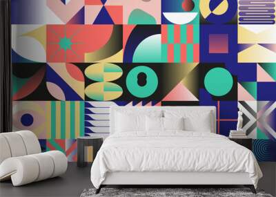 Colorful Geometric Vector Pattern Design Wall mural