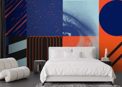 Deconstructed Abstract Vector Pattern Design Wall mural