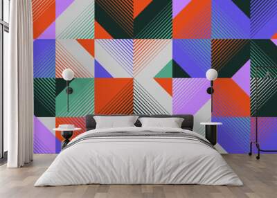 Line Transition Abstract Vector Pattern Design Wall mural