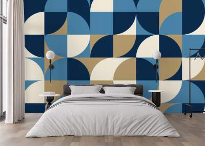 Mid-Century Abstract Vector Pattern Design Wall mural