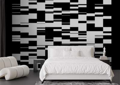 Monochrome Abstract Vector Pattern Wall mural