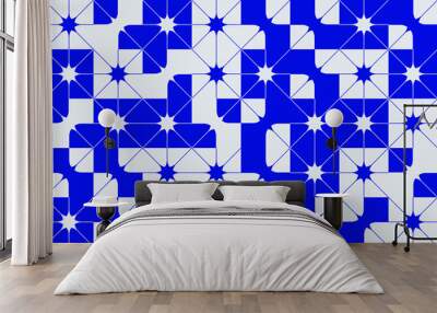 Neo Modernism Inspiried Artwork With Meta Design Geometric Pattern Composition Wall mural