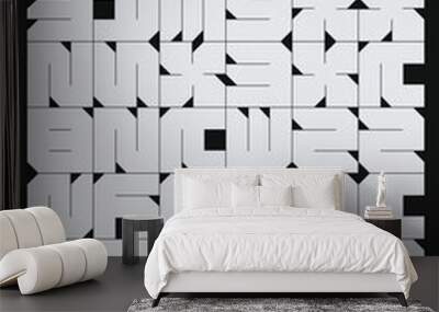 Neomodern Poster Design Layout With Abstract Vector Geometric Shapes And Forms Wall mural