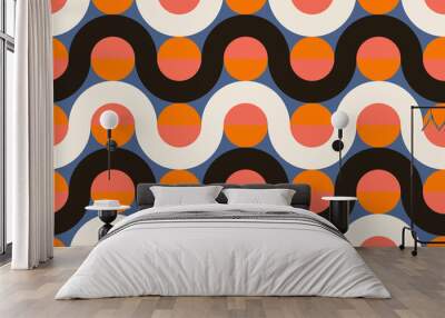 Repetitive Abstract Vector Pattern Design Wall mural