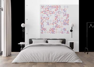 swiss poster design template with abstract geometric shapes Wall mural