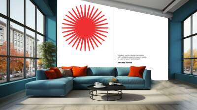 Swiss Poster Design Template With Abstract Geometric Shapes Wall mural