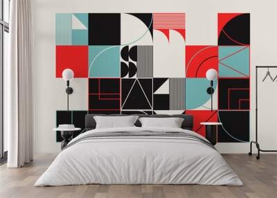 Unusual Abstract Geometric Artwork Composition Wall mural