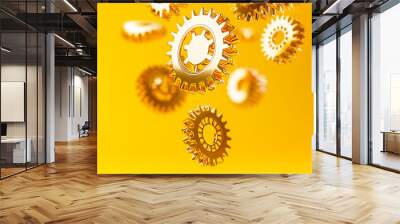 Golden Gears in Motion  Wall mural