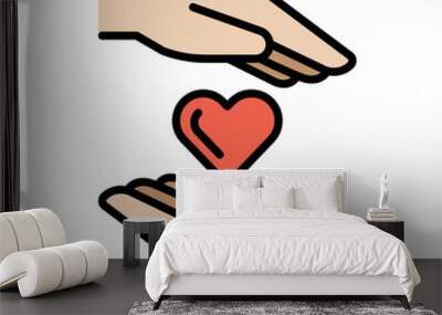 Care icon Wall mural