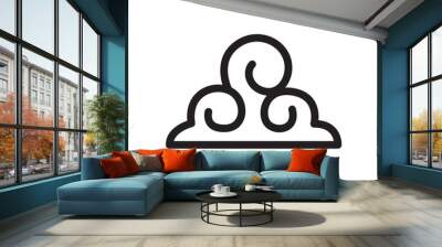 Cloud icon in thin line style vector illustration graphic design Wall mural