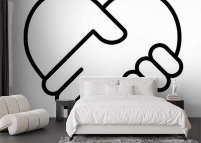 friendship icon Wall mural