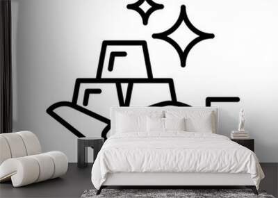 Gold icon Wall mural