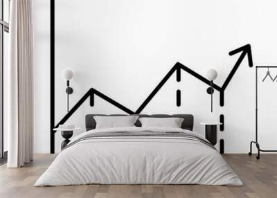 Graph icon Wall mural