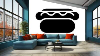 Hot dog icon Wall mural