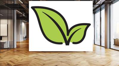 Leaves icon Wall mural