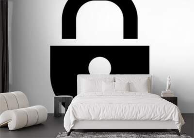 Lock icon vector illustration graphic design Wall mural