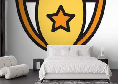 Trophy icon Wall mural