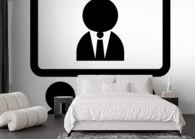 Video conference icon Wall mural