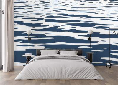 Ocean ripples texture. One-color background with waves on a water surface. Wall mural