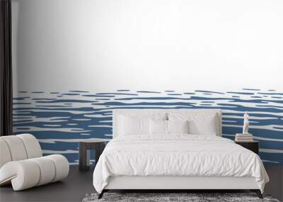 One-color ocean ripples background with still water Wall mural