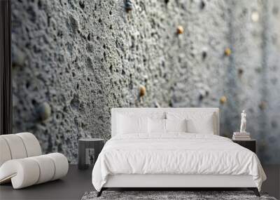 Rough Grey Wall with Scattered Yellow Spots, Close-up, Texture, Abstract, Pattern, Wall, Stone Wall mural