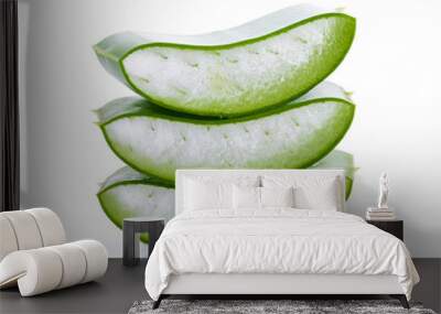 aloe vera fresh leaf isolated on white Wall mural