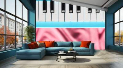 Piano keys viewed from above Wall mural