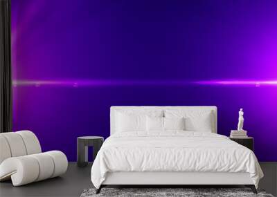 Lens flare purple light special effect Black background Wall mural