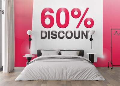 60% discount, poster design element Wall mural