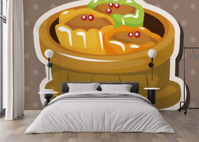 chinese food theme elements Wall mural