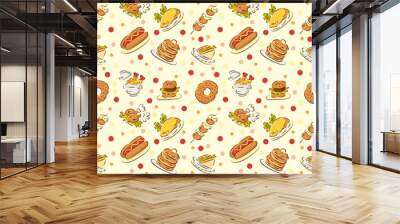 seamless food pattern Wall mural