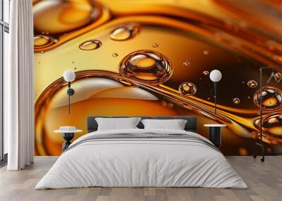 oil liquid bubbles, oil liquid, oil bubbles Wall mural