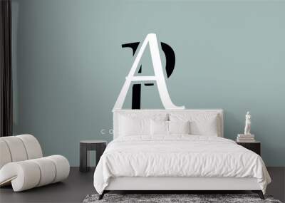 Abstract Letter Initial AP or PA Vector Logo Design Template Wall mural