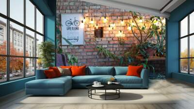 brick wall interior Wall mural