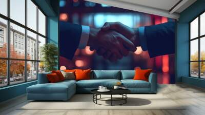 Business Deal: Handshake Wall mural