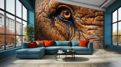 close up photo of a elephant Wall mural