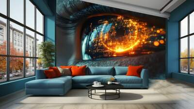 Digital Eye: A Glimmer of Future Wall mural