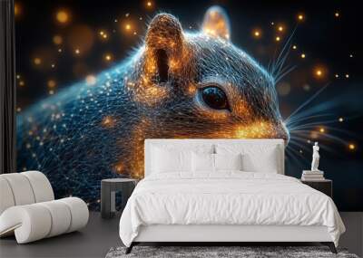 Digital Squirrel Wall mural