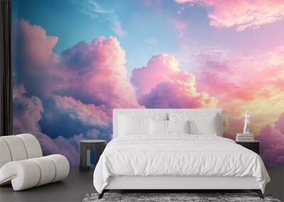 Dreamy Clouds at Sunset Wall mural