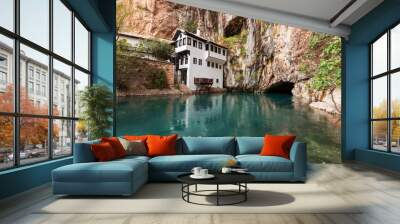 Beautiful Old Dervish house in Blagaj Wall mural