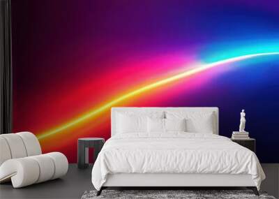 Abstract Gradient Background with Bright Line and Wavy Patterns Wall mural